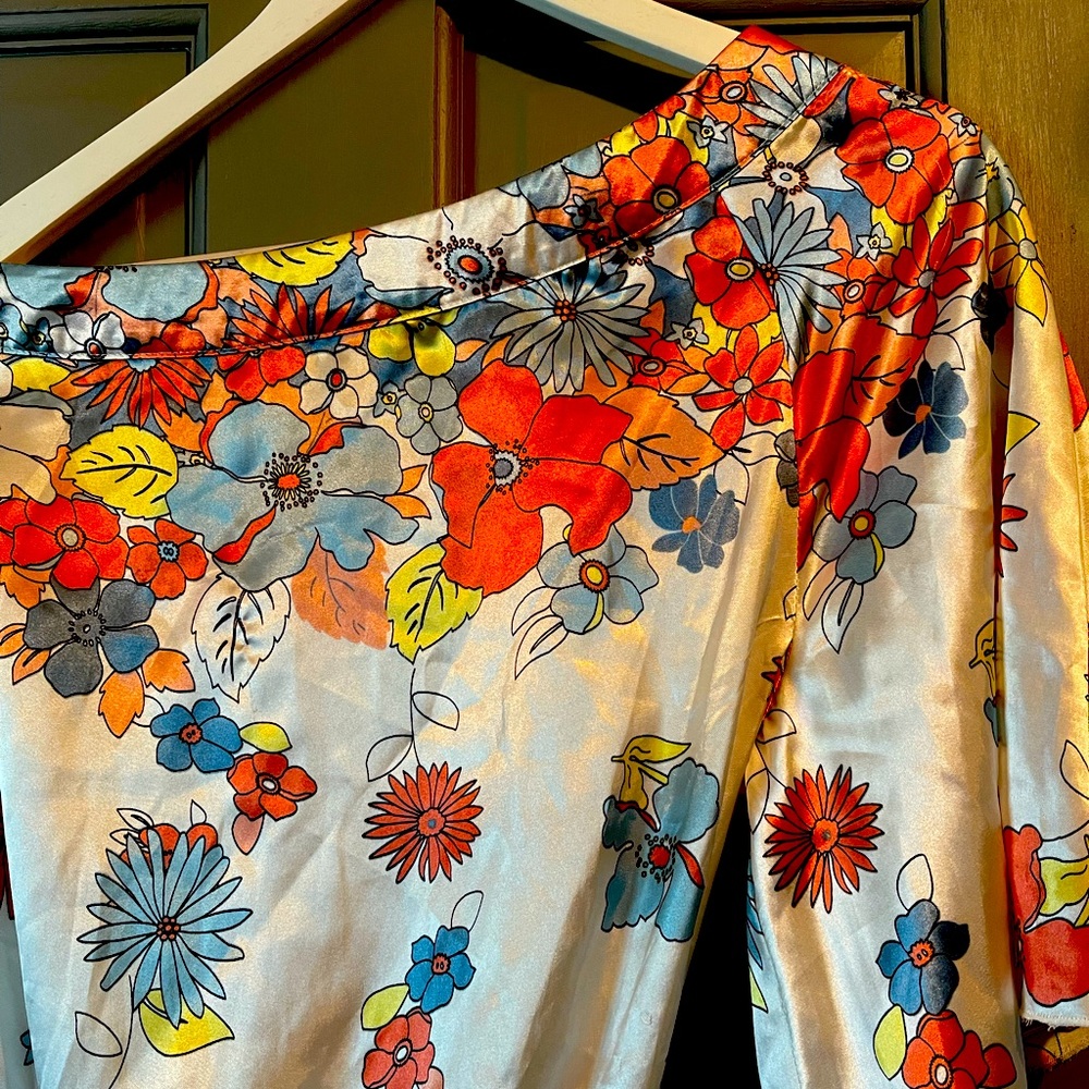 Rampage off the shoulder blouse. Floral.